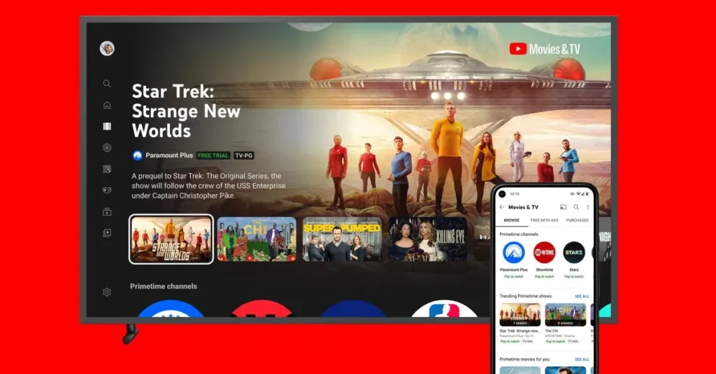 Streaming TV, media streaming video yang disampaikan langsung ke layar televisi: Youtube TV